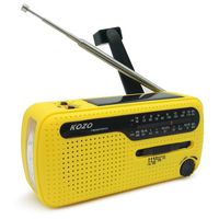 Best NOAA Weather Radio for Emergency by Kozo. Multiple Ways to Charge, Self Powered by Dynamo Hand Crank & Solar Panel, Long Antenna to Pick Up Reception Everywhere (Yellow)