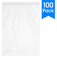 Spartan Industrial || 100 Count - 13 X 18" - 2 Mil Clear Plastic Reclosable Zip Poly Bags with Resealable Lock Seal Zipper (More Sizes Available)