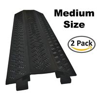 Drop Trak Cable & Hose Protector - Medium - Black - 2 Pack