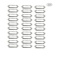 LGEGE 30 Pcs Card Holder Drawer Pull Office Library File Drawer Tag Carbinet Shelves Drawer Name Lable Holder(Color Silvery)