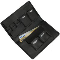 Povee Memory Card Carrying Case Microfiber Leather Bag Suitable for Micro SD Cards with 4 SD Card and 6 Micro SD Card Compartments