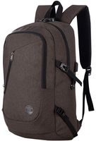 Laptop Backpack, Travel Computer Bag for Women & Men, Anti Theft Water Resistant College School Bookbag, Slim Business Backpack w/USB Charging Port Fits Under 17" Laptop & Notebook by PYNS (Coffee)