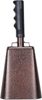 Eastar 11" Steel Cowbell with Handle Cow Bell Noise Makers Cheering Bell for Sporting Events Football Games School Wedding Loud Call Bells Percussion Musical Instrument Copper Maroon ECB-002M