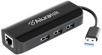 Aluratek 3-Port USB 3.0 Hub with Gigabit Ethernet Adapter (AUEH0303F)