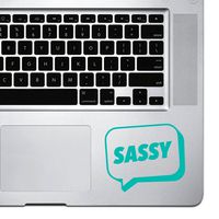 StickAny Palm Series Sassy Speech Bubble Sticker for MacBook Pro, Chromebook, and Laptops (Turquoise)