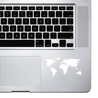 StickAny Palm Series World Map Simple Sticker for MacBook Pro, Chromebook, and Laptops (White)