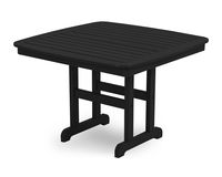 POLYWOOD NCT44BL Nautical Dining Table, 44-Inch, Black
