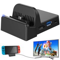Ponkor Nintendo Switch Dock Switch Charging Dock 4K HDMI TV Adapter Switch Docking Station Charger Dock Set Good Replacement for Official Nintendo Switch Dock (Upgraded System)