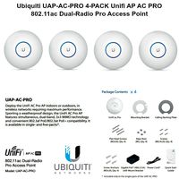 Ubiquiti UAP-AC-PRO 4-PACK Unifi AP AC PRO 11ac Dual-Radio Pro Access Point