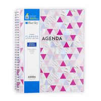 Blue Sky 2019 Weekly & Monthly Planner, Flexible Cover, Twin-Wire Binding, 8.5" x 11", Geometric Triangles