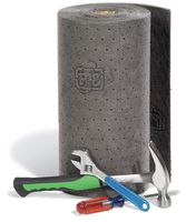 Pig Mat for Garage by New Pig | New Pig's Original Gray Mat Roll | Oil Mats for Garage Floor | All Purpose Super Absorbent Mat for Garage (50' x 15")