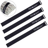 Extra Large 4 Pack 2 x 48 Inches Hook and Loop Strap, Reusable Fastening Cable Tie Down Straps by Wisdompro - Reusable, Durable Functional Cinch Cable Straps for Your Home, Office, Workspace