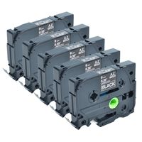 GREENCYCLE 5PK Replacement TZe-325 TZe325 TZ-325 TZ325 Laminated White on Black 9mm 3/8" Width 8m 26.2ft Length Label Tape Compatible for Brother P-Touch PT1010 PT1090 PT D400 D400AD D400VP D600