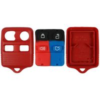 qualitykeylessplus Red Replacement Case and Pad 4 Button Keyless Remote Key Fob FCC ID CWTWB1U331 Free KEYTAG