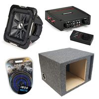 Kicker 11S10L72 Solobaric L7 Subwoofer Single 10" Vented Sub Box & 44KXA4001 Amp