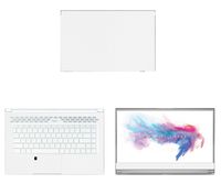 Decalrus - Protective Decal for MSI P65 Creator (15.6" Screen) Laptop White Carbon Fiber Skin case Cover wrap CFmsiP65_15White