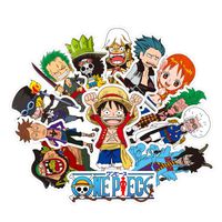 Bowinr One Piece Car Stickers, Anime Vinyl Waterproof Bumper Sticker for Phone, MacBook, Laptop, Car, Lugguage, Skateboard and More(48'pcs)