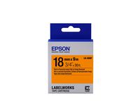 Epson LabelWorks Standard LK (Replaces LC) Tape Cartridge ~3/4" Black on Fluorescent Orange (LK-5DBF) - for use with LabelWorks LW-400, LW-600P and LW-700 Label Printers