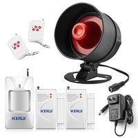 KERUI Home Security System Indoor Outdoor Weather-Proof Siren Window Door Sensors Motion Sensor Alarm with Remote Control more DIY, Wireless Home Hotel Garage Shop Burglar Door Alarm System