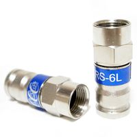 10 Pieces PCT-TRS-6LMG Universal RG-6 Coaxial Locking Compression Connector All Brass Coaxial Fitting 18mm Stroke Length