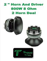 (2) Timpano TPT-DH2000 2" Compression Horn Driver 8 Ohm Slim Aluminum 800 Watts 1 Pair