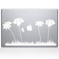 The Decal Guru Spring Flowers MacBook Decal Vinyl Sticker - 13" MacBook Pro (2016 & Newer) - White (1181-MAC-13X-W)