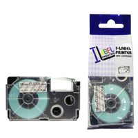 LM Tapes - Casio KL-7200 18mm Black on Clear Compatible Label Tape for Casio KL7200 EZ Label Printer