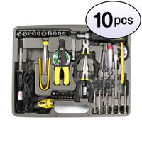 GOWOS (10 Pack Computer Repair Tool Kit - 56 in 1 Precision Tech/Smartphones/Laptop/Tablet Repair Tool Set - Includes Ratchet, Voltage Tester, Wire Stripper, Wrench, Crimper & Screwdriver Set