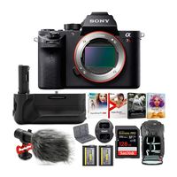 Sony Alpha a7RII Mirrorless Digital Camera (Body Only) w/ 128GB SD Card & Photo/SLR Sling Backpack Bundle