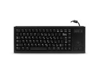 CHERRY ML 4420 UltraSlim PS/2 Keyboard w/Trackball. Black - 83 key