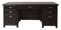 Martin Furniture Tribeca Loft Double Pedestal Executive Desk, Black