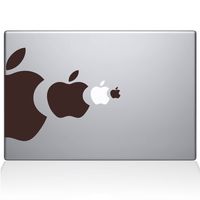 The Decal Guru Apple Eat Apple MacBook Decal Vinyl Sticker - 11" MacBook Air - Brown (1218-MAC-11A-BRO)
