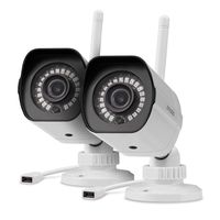 Zmodo 1080p HD Wireless Security Camera System Indoor Outdoor Video Surveillance Cameras, IP WiFi Bullet Cameras with Night Vision (2 Pack)