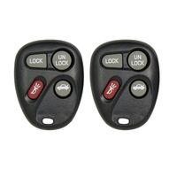 Keyless2Go New Replacement Shell Case and 4 Button Pad for Remote Key Fob FCC KOBLEAR1XT KOBUT1BT - Shell ONLY (2 Pack)