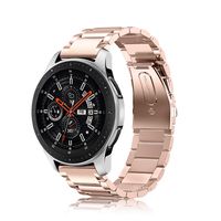 Fintie for Gear S3/Galaxy Watch 46mm Bands, 22mm Solid Stainless Steel Metal Bracelet Strap Replacement Wrist Band for Samsung Gear S3 Frontier/S3 Classic/Galaxy Watch 46mm Smartwatch, Rose Gold