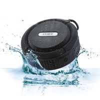 Coby Waterproof Speaker, Shower Speaker,IPX5, Wireless Portable Handheld Bluetooth Speaker Suction Cup, Built in Mic, Handsfree Speakerphone-Black