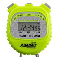 Marathon ADANAC 3000 Digital Stopwatch Timer, Water Resistant, Battery Included (Neon Green)