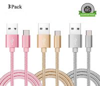 USB Type C Cable, AWOGER 3 Pack 3FT USB C Cable Nylon Braided Charger Cord for Samsung Note 8, Galaxy S8, S8 Plus, New MacBook, Nintendo Switch, Google Pixel, LG G5 G6 (3FT)