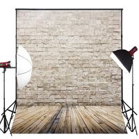 Muzi Vintage Brick Wall Backdrops for Photography 5x7ft Wood Floor Background Newborn Photo Studio Props D-9775