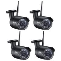 ZOSI 4 Pack 1080P Wireless Camera Home Security, 2.4G Only IP Camera Indoor with 10m Night Vision for Home/Office/Baby/Elder/Pet/Nanny Monitor, Two-Way Audio, Motion Alert, Mobile Access