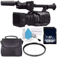 Panasonic AG-UX90 4K/HD Professional Camcorder + 128GB SDXC Class 10 Memory Card + 67mm UV Filter + Deluxe Cleaning Kit + Carrying Case Bundle