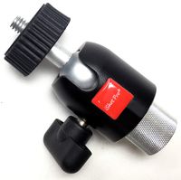 iShot Pro Microphone Music Stand Thread Screw Reducer Converter Adapter + 360° Locking Swivel Ball Head - 5/8 to 1/4 inch for Video Camera, iPhone Mount, iPad Mount, Digital Recorder, GoPro and more