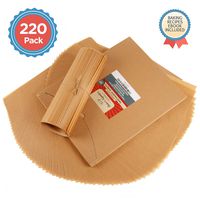 Parchment Paper Baking Sheets by Baker's Signature | Precut Silicone Coated & Unbleached - Will Not Curl or Burn - Non-Toxic & Comes in Convenient Packaging - 12x16 Inch Pack of 220