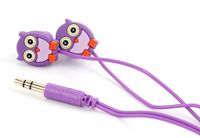 DURAGADGET Purple in-Ear Novelty Owl in-Ear Headphones for Kids - Compatible with Google Chromebook Pixel