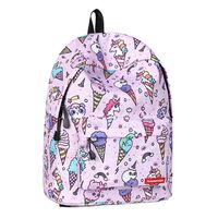 JOSEKO Girls Backpack Purse, Lightweight Preschool Backpack Print Bookbag Women College Bag Pink #2 11.8'' x 6.7'' x 15.74''(L x W x H)