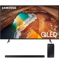 Samsung QN55Q60RA 55" Q60 QLED Smart 4K UHD TV (2019 Model) with 510W 7.1.4-Channel Soundbar System with Wireless Subwoofer - (HWQ60R)