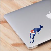 Kangaroo Australian Flag Skin Laptop Sticker Quote Laptop Decals Computer Vinyl Sticker (2 in a Pack)