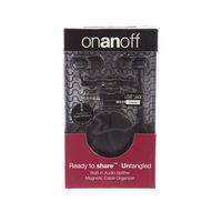 onanoff Magnum HD Noise Isolating Earbud w in-line mic, Remote and Magneat - Black