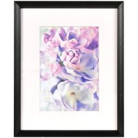 Nielsen Bainbridge ArtCare 8"X10" Black Satin Cosmopolitan Frame, MATTED to 5"X7", 5" x 7"/8" x 10",