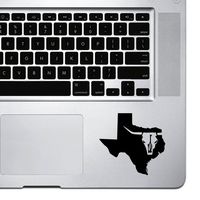 StickAny Palm Series Cattle in Texas Sticker for MacBook Pro, Chromebook, and Laptops (Black)